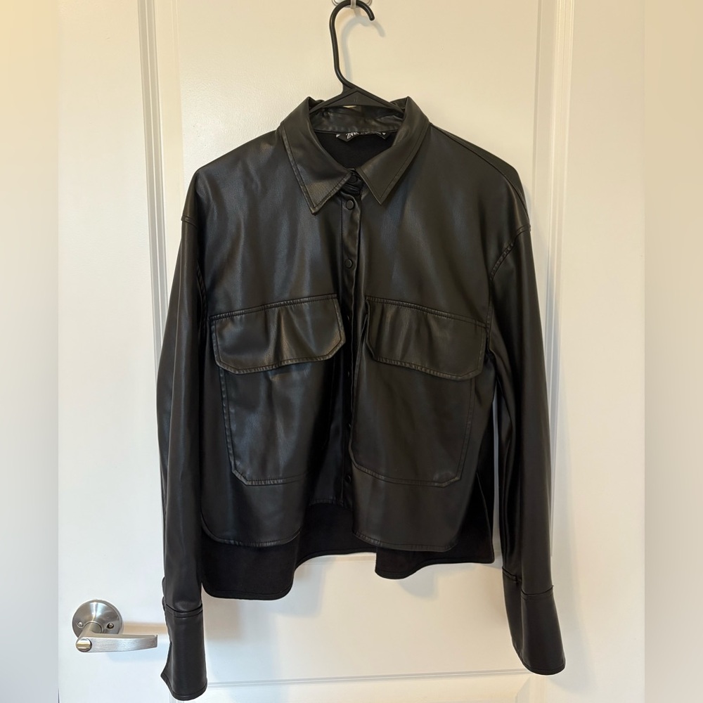 Zara Leather Shacket